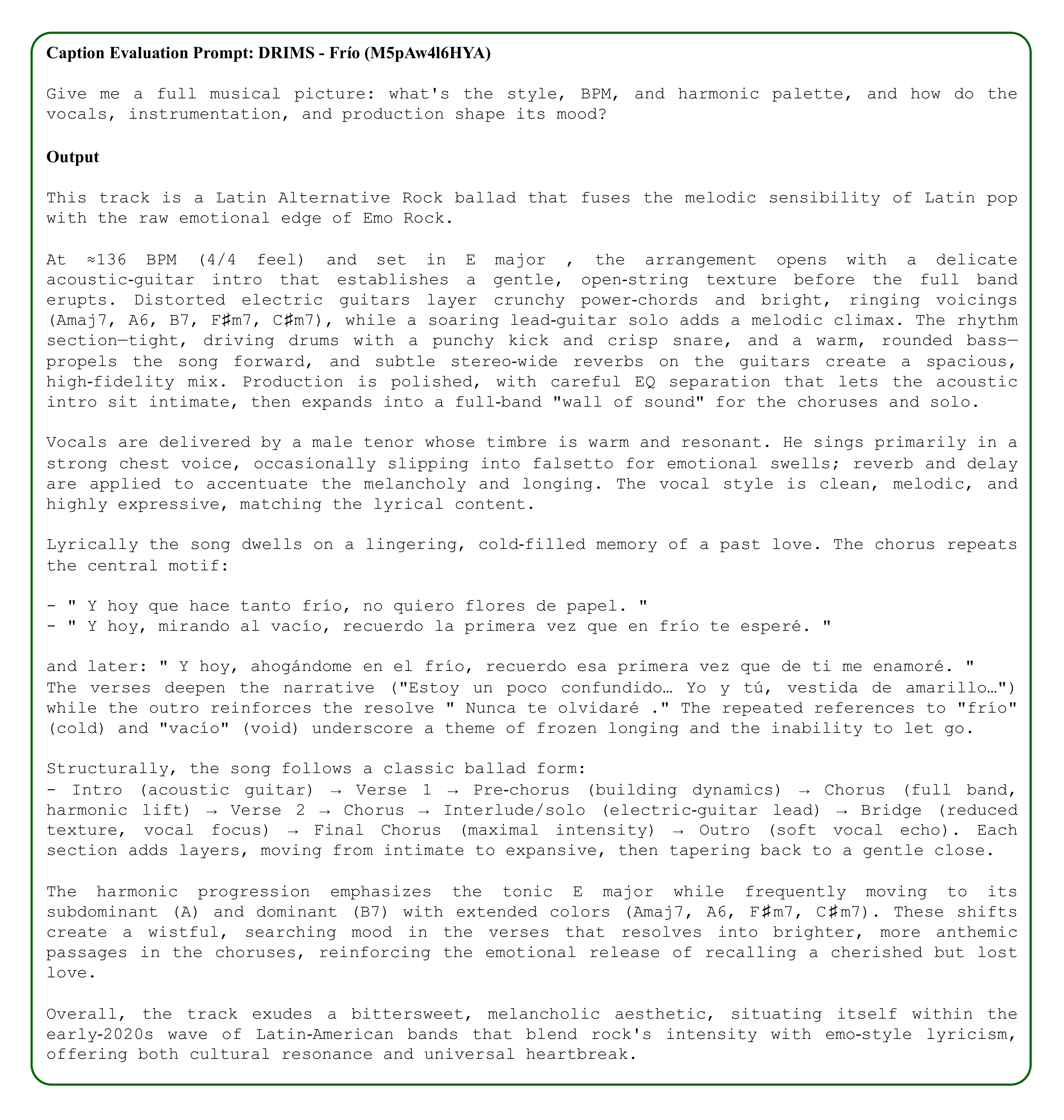 MF-Skills caption example - Latin song