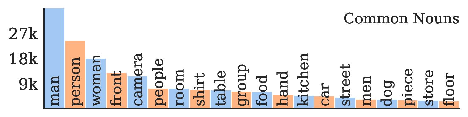 Most frequent nouns in DynPose-100K
