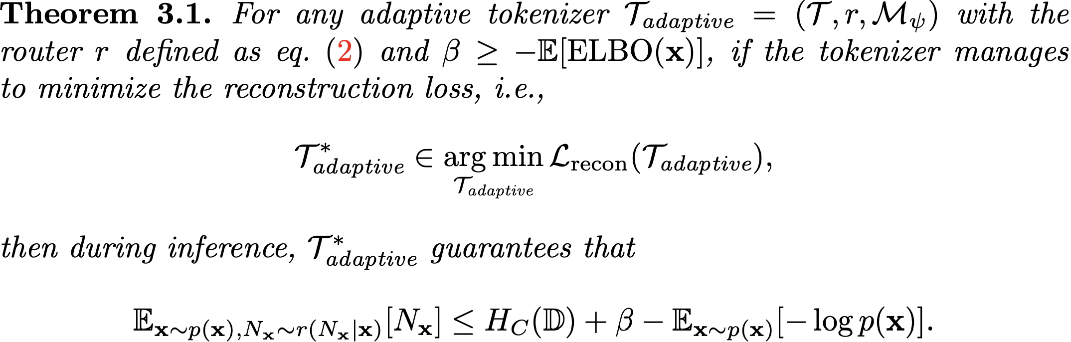 InfoTok ELBO theorem