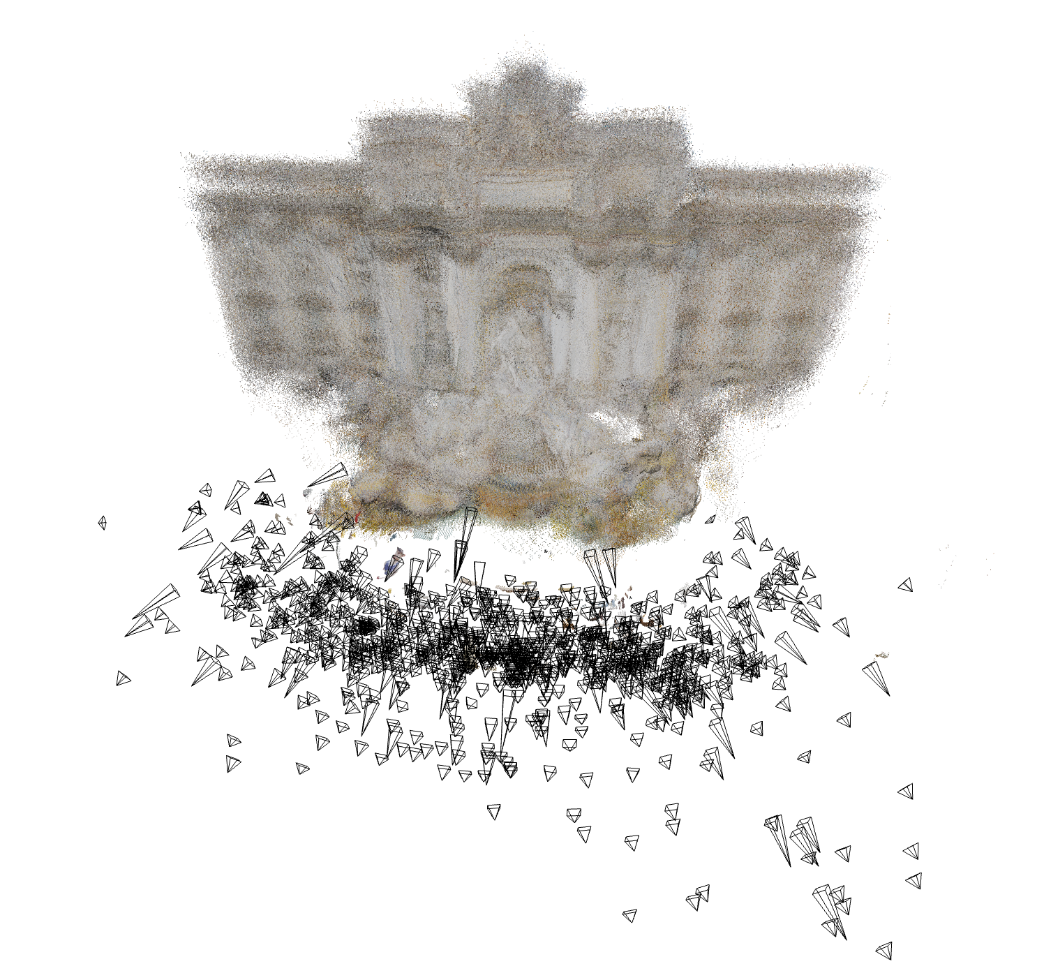 Trevi fountain reconstruction