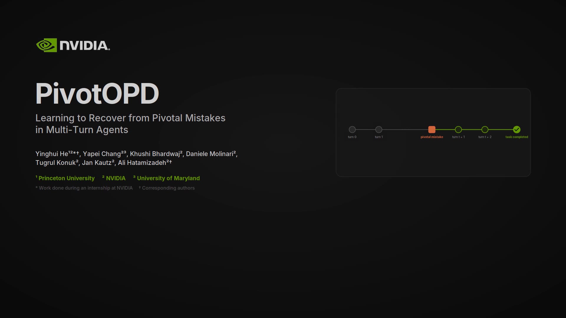 An AI agent makes a mistake early in a task, then keeps going in the wrong direction. Our researchers built PivotOPD to teach agents how to avoid those mistakes and recover when they happen. During training, a teacher model shows the agent a better action and