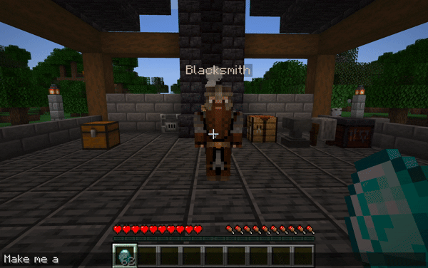 Testing Bolt E4B on a blacksmith trader NPC.