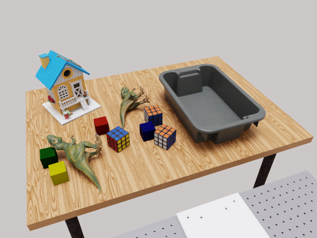 RoboLab scene for BlocksInBin